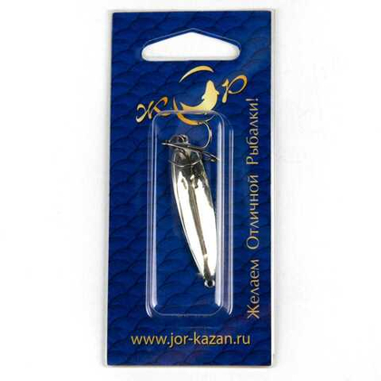 Блесна (пилькер) ЖОР "Алтынка" цветная с тройником (50мм, 11гр), Нейзильбер