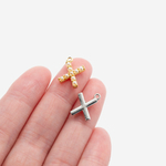 Подвеска с жемчугом в форме буквы "X", 13,6*10мм