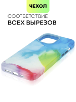 Чехол BROSCORP для Apple iPhone 14 Pro Max (арт. IP14PROMAX-AQUARELLE-MULTICOLOR)