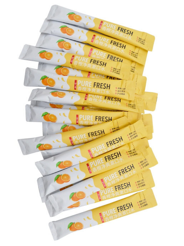 Ополаскиватель для полости рта Venzen Pure Fresh Peach Cool Mouthwash освежающий персик в саше 20 шт x 10 мл