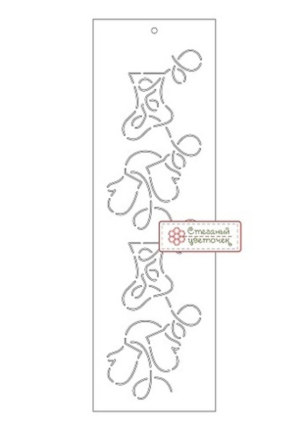 Шаблон для стежки "Варежки, носочки" большой (арт. T08)