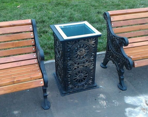 Урна чугунная квадратная Валдай