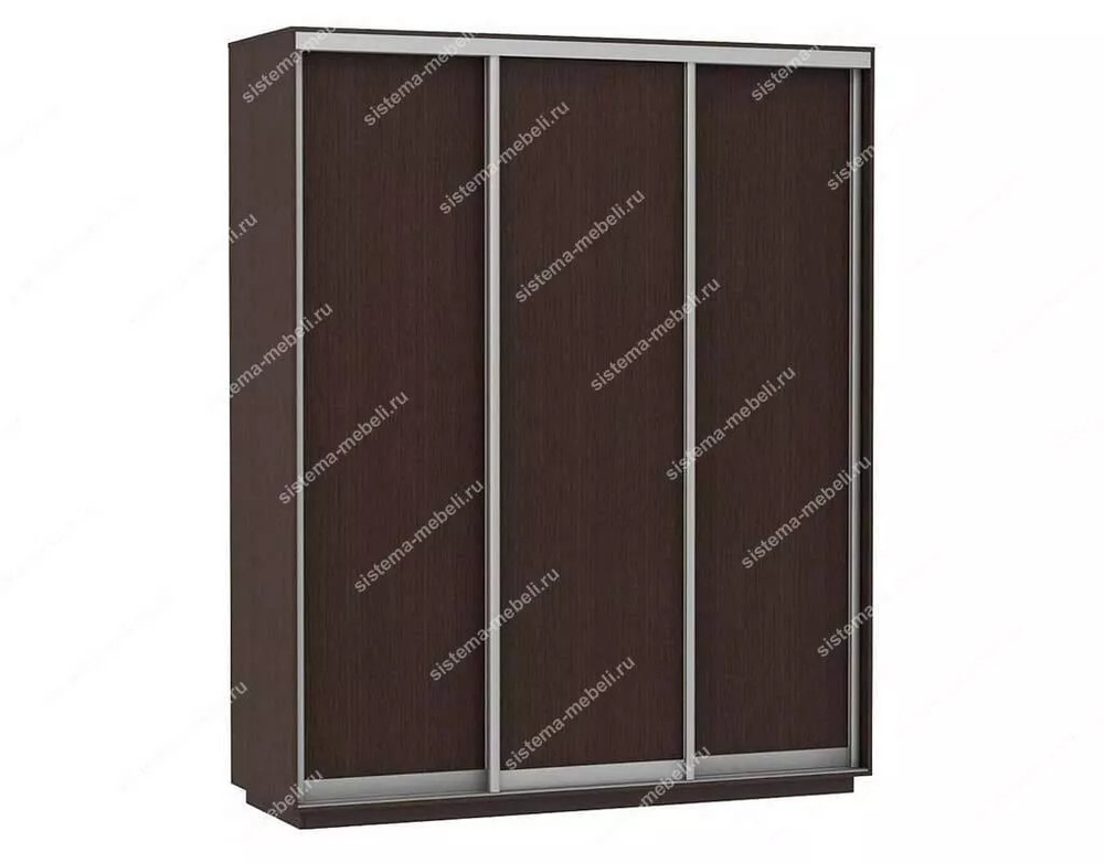 Шкаф купе Модерн 1776х450 3-х дверный 2-х секционный глухой венге