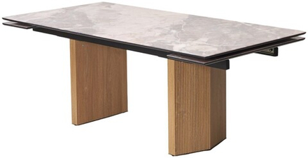 Стол МОЦАРТ 200 Каталония, стекло / Дуб монтана М-City