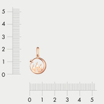 Подвеска мусульманская из розового золота 585 пробы без вставок (арт. 106418-1000)