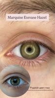Натуральные медовые цветные линзы Marquise essvase Hazel / Для темных и светлых глаз / 12 месяцев