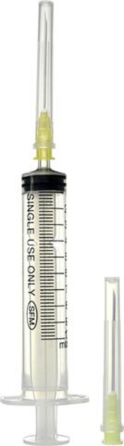 Шприц трехкомпонентный Luer с двумя иглами 10 мл 20G (0,9 ⨯ 40 мм) + (1,1 ⨯ 40 мм) 19G SFM 100 шт