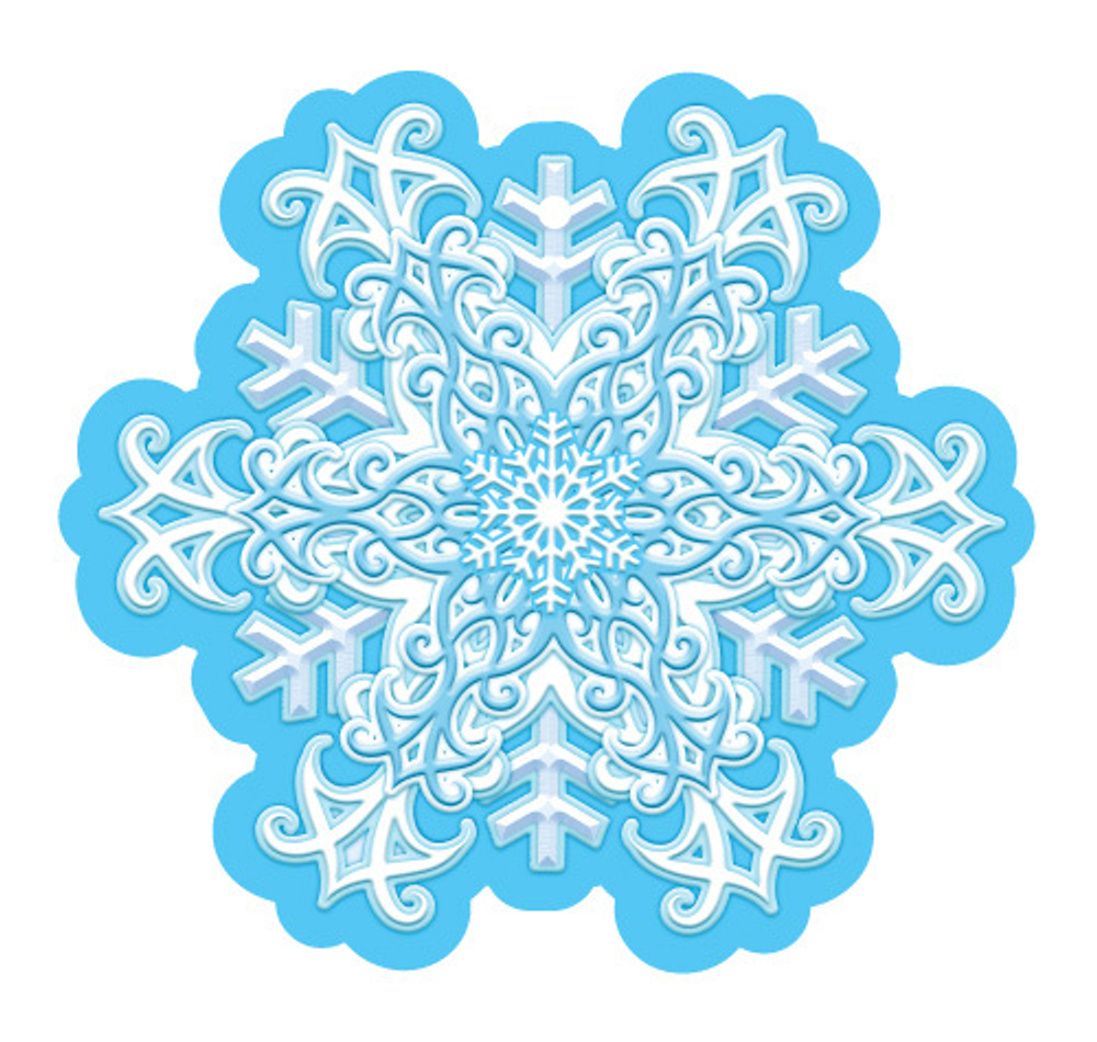Вырубная фигурка 11*12см "Снежинка"