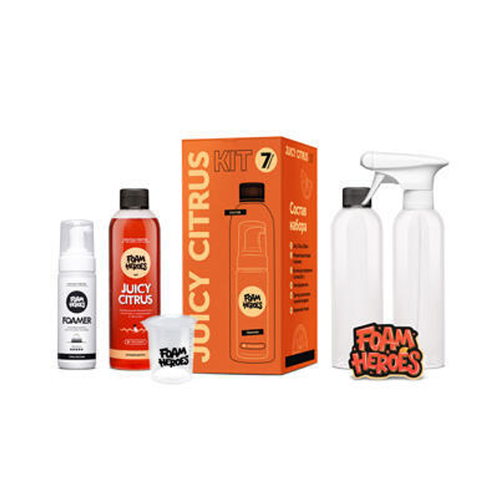 Foam Heroes Juicy Citrus Kit органический очиститель с аксессуарами (набор)