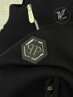 Кофта на молнии Philipp Plein из теплой шерсти