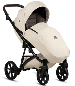 Детская коляска Tutis Viva 5 Plus Leather 2024 3 в 1 с автокреслом Elo Lux EduSky Black 1452086 Vanilla