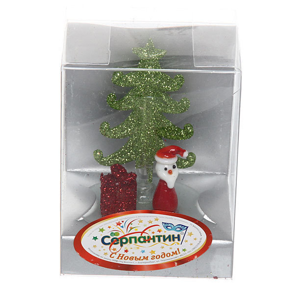 Фигурка «Дед Мороз с подарком у ёлочки» 8см