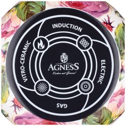 КОВШ AGNESS ЭМАЛИРОВАННЫЙ, СЕРИЯ ВИНТАЖ ДЛИНА=31 СМ. ДИАМЕТР=14 СМ. 0,9Л (КОР=4ШТ.)