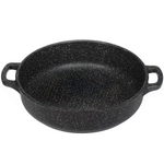 Жаровня 26 чёрный мрамор с крышкой в комплекте