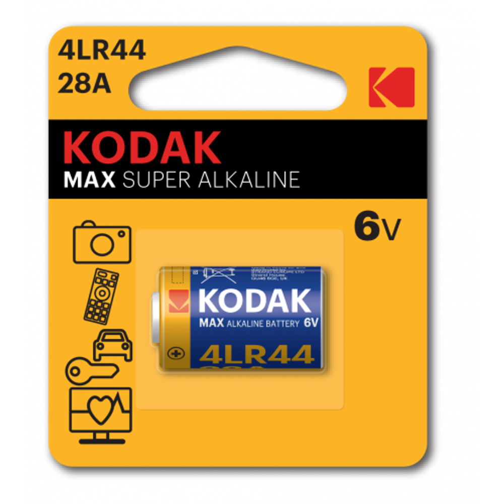 Батарейки Kodak 28A-1BL MAX SUPER Alkaline [K28A-1/4LR44] | Kodak