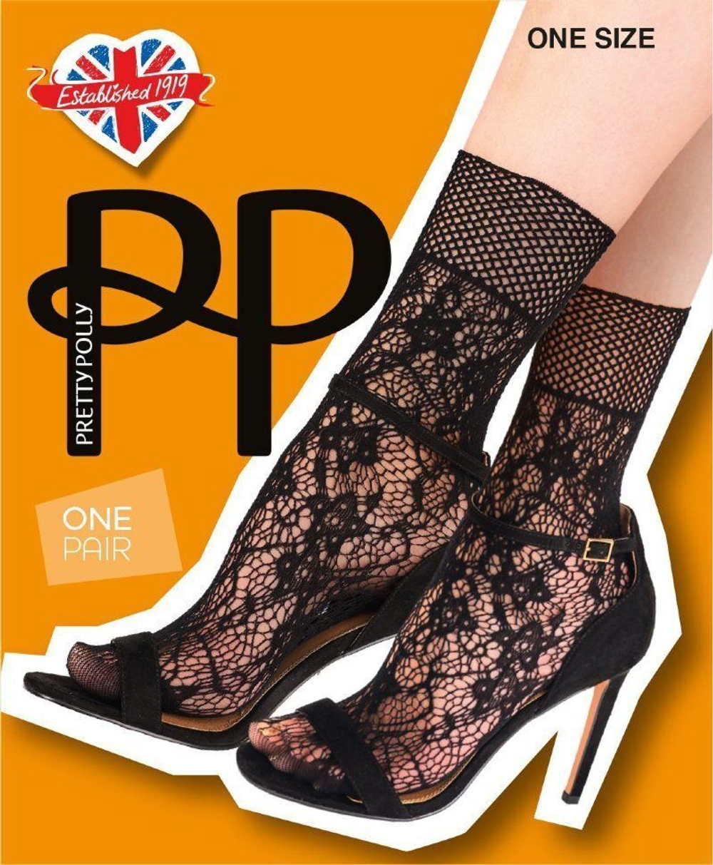 Ажурные носочки Fashion Anklets (Размер: S-M-L) (Цвет: черный)