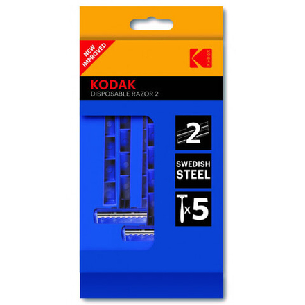 Одноразовые станки для бритья Kodak Disposable Razor 2 blue мужские синий 5 шт. 2 лезвия