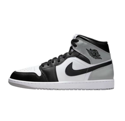 alt="Air Jordan 1 Mid Black Smoke Grey 554725-073 вид сбоку на белом фоне"