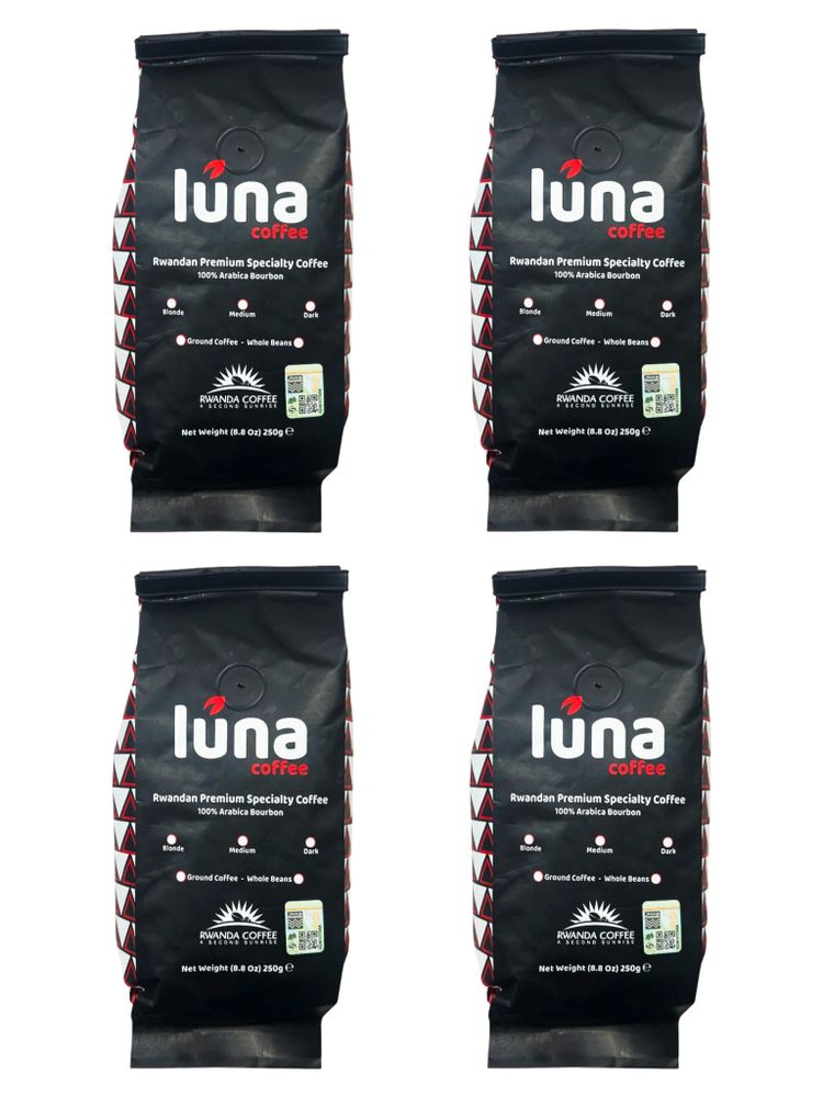 Кофе в зернах Luna Rwandan Premium 250 г x 4 шт