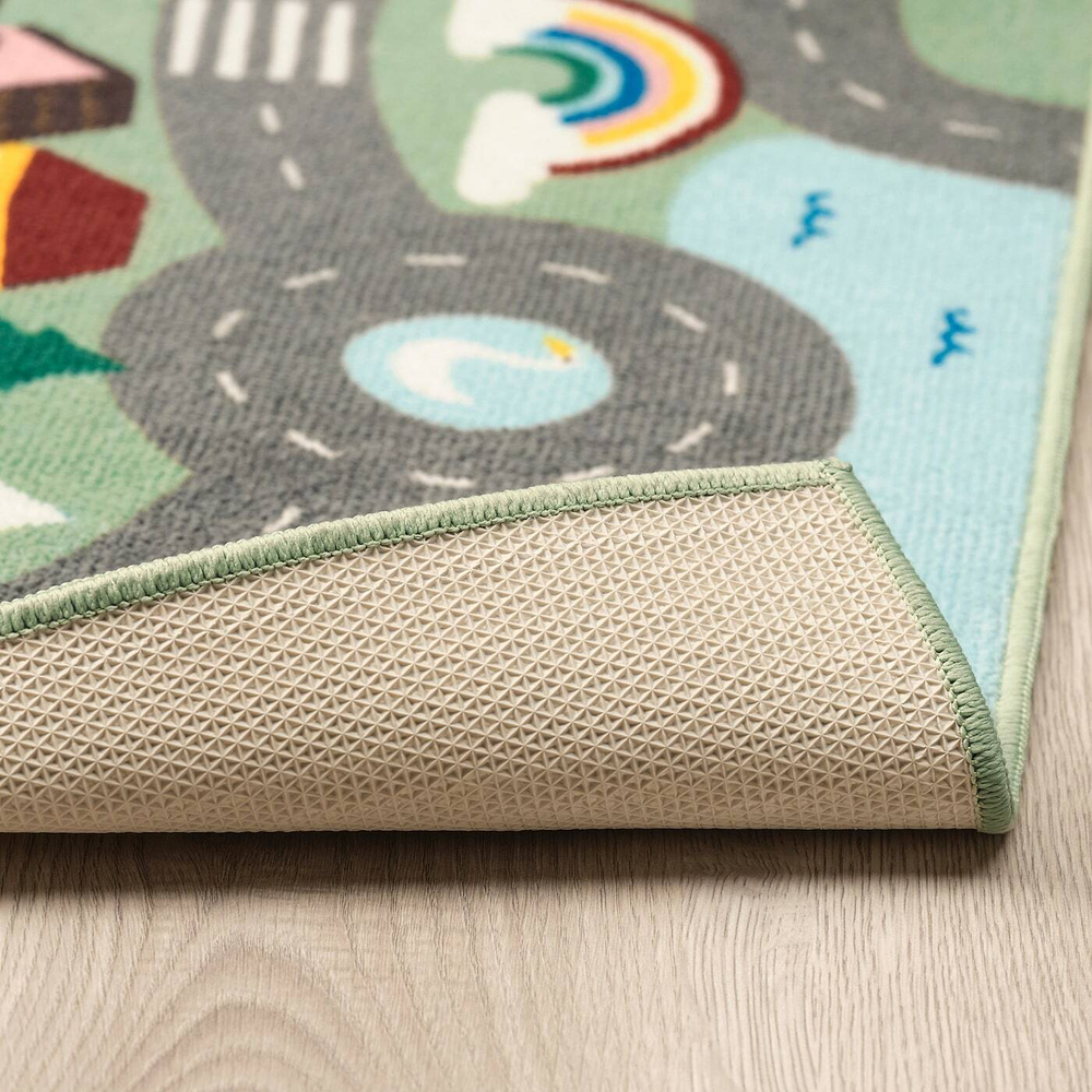 Детский коврик IKEA VALLABY (ВАЛЛАБИ), Разноцветный, 100х133 см