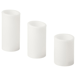 IKEA ÄDELLÖVTRÄD  (ИКЕА ÄДЕЛЛÖВТРÄД)  -  Свеча светодиодная блочная, 3 шт, белая/внутренняя