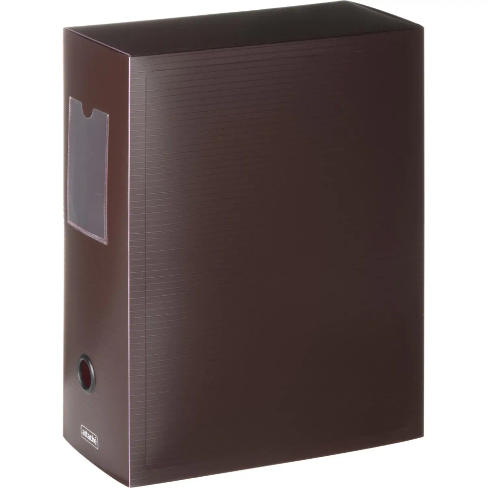 Короб архивный на кнопке Attache  120 мм пластик,бордовый полоска