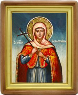 Севастиана Гераклейская святая мученица. Икона на холсте.