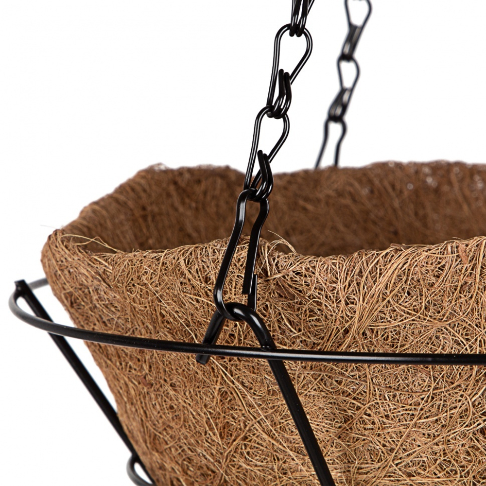 Кашпо подвесное с вкладышем из коковиты, конус D 30 см Palisad