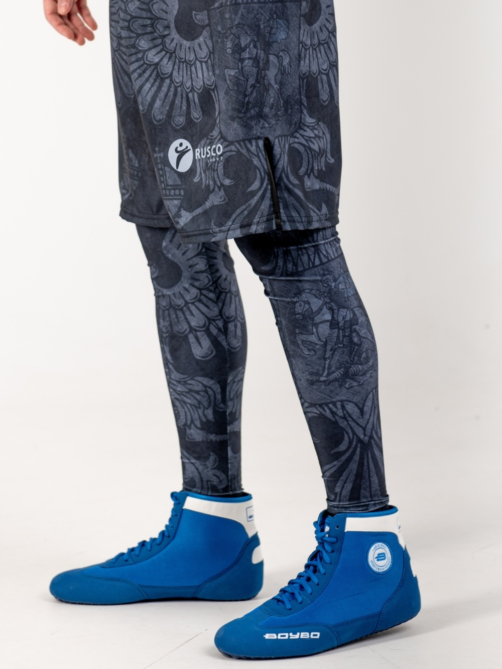 Борцовки BoyBo на толстой подошве синие