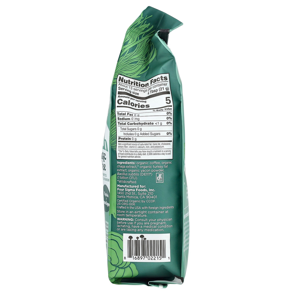 Four Sigmatic, Defend, молотый кофе с грибами и пробиотиками, средняя обжарка, 340 г (12 унций)