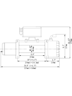 Лебёдка автомобильная электрическая 12V Runva EWX6000SR 2722 кг (синтетический трос)