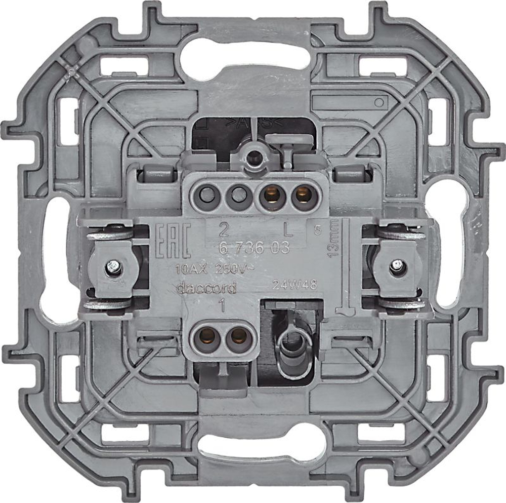 Выключатель 1-кл. Inspiria 10А IP20 250В 10AX механизм антрацит IEK 673603