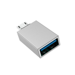 Переходник OTG BOROFONE BV2 USB - Micro USB (серебро)