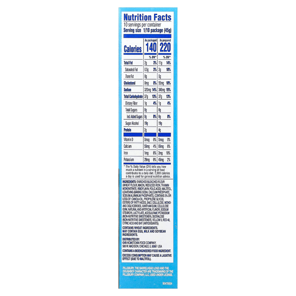 Pillsbury, Moist Supreme®, без сахара, смесь для приготовления тортов премиального качества, классический желтый, 454 г (16 унций)