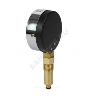 Термоманометр МД04 радиальный Дк80 0-1,0 МПа L=40мм G1/4" 120С с переходником на G1/2" ЭКОМЕРА МД04-80-G-1МПа-120-L-40-РИ