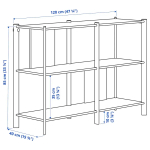 Стеллаж - IKEA JÄTTESTA/JATTESTA, 120х40х85 см, бамбук/белый, ЙЕТТЕСТА ИКЕА