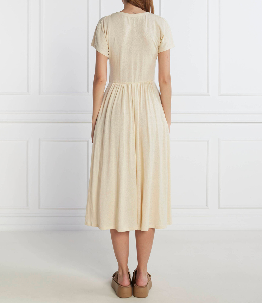 Льняное платье DEMETRA Max Mara Leisure - кремовый(362110366)