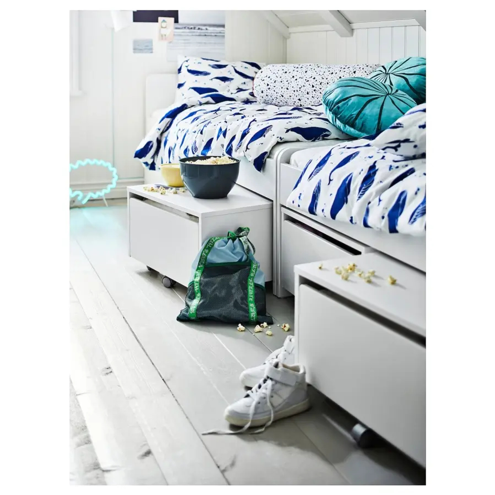 Ящик для каркаса кровати - IKEA SLÄKT/SLAKT/СЛАКТ ИКЕА, 35х62х62 см, белый