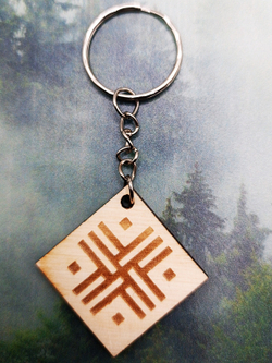 Брелок из дерева Путник