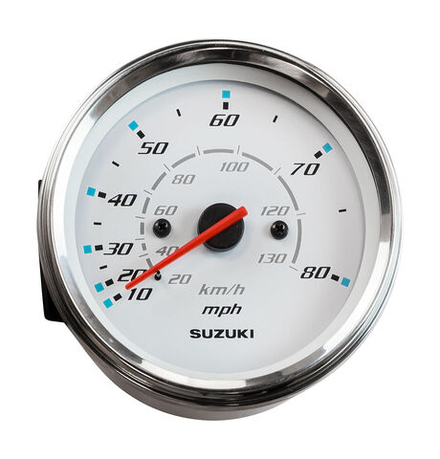 Спидометр Suzuki 4", 130 км/ч, 80 миль, белый