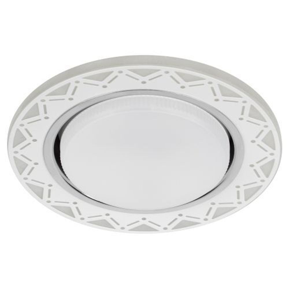 Светильник светодиодный точечный DK LD27 WH/WH GX53 декор со светодиод. подсветкой бел./бел. ЭРА Б0037388