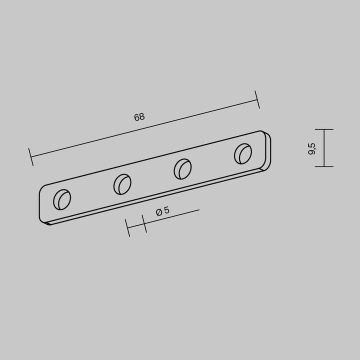 Комплект прямых соединителей Maytoni Technical Exility Busbar (4 шт) TRA034D-C-42S