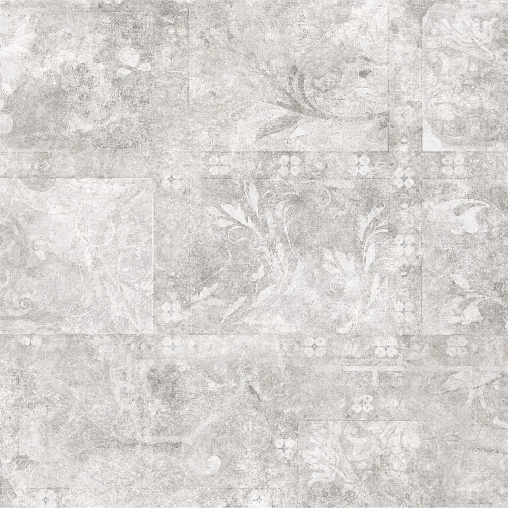 Керамогранит Alma Ceramica GFU6060BTP17R Beton Pro 60x60 серый глазурованный матовый / противоскользящий / карвинг под бетон / с орнаментом