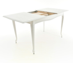 Стол Аврора Кабриоль, Эмаль белая/Патина серебро