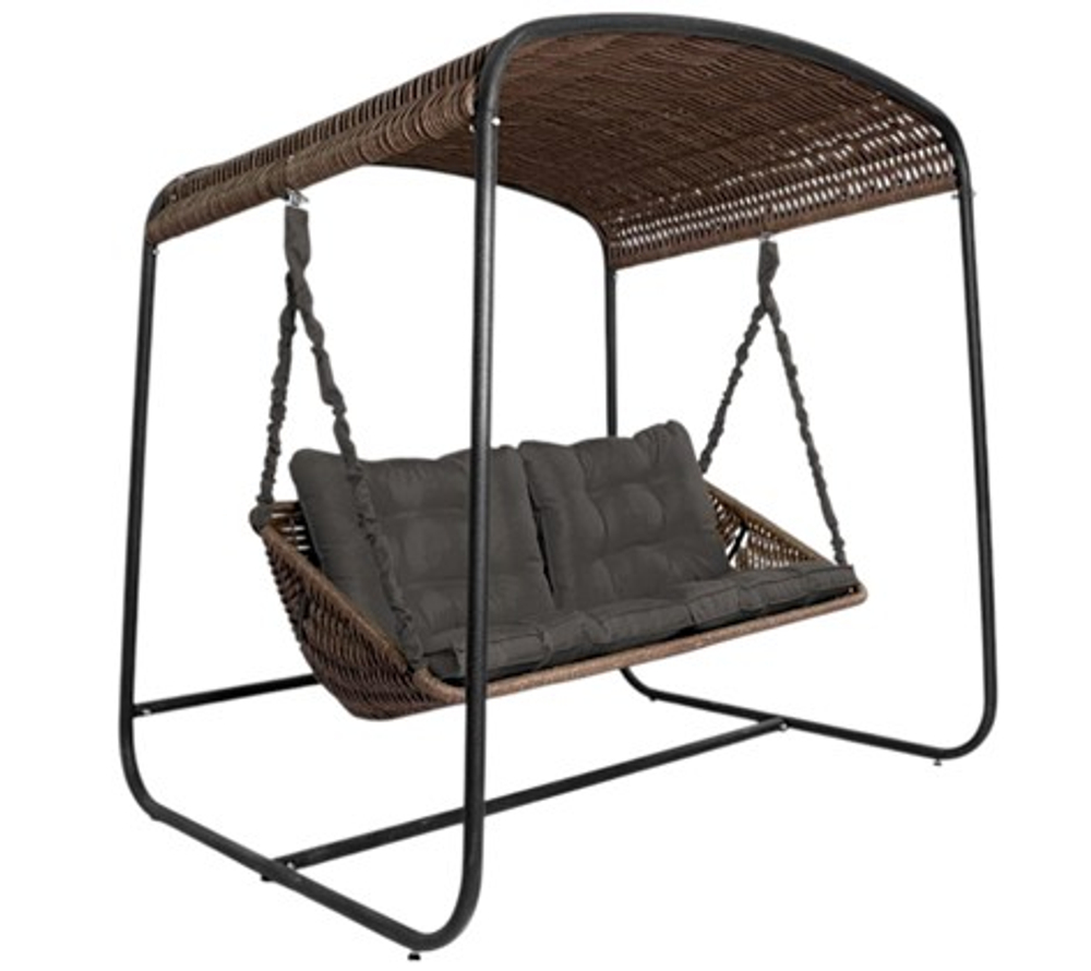 Качели DeckWOOD Sky Bed Lite (коричневый, подушка графит)