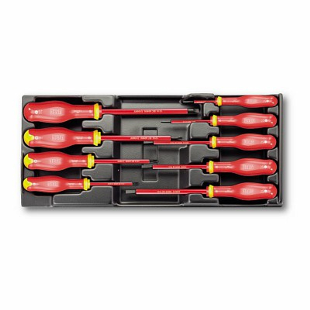 519/091H Набор изолированных отверток 1000В на пластиковом ложементе, 9 предметов, USAG (Италия)