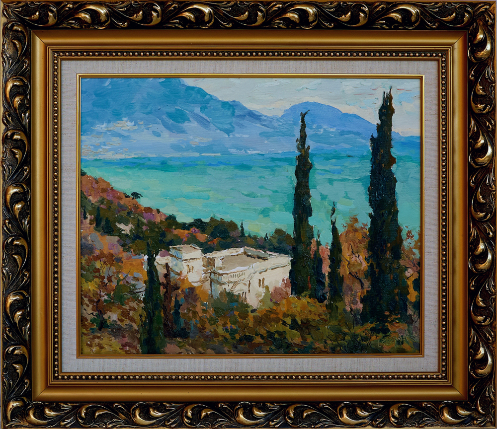 Картина Бочарова С.П. "Крым. Вилла Глициния" холст/масло 45х55