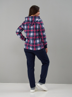 Костюм с брюками КБ-77/клеткасерая-малина