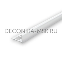 Раскладка для плитки наружная DECONIKA 12мм 2.5м Белый глянцевый, Д-Пл12-Н-001БГ