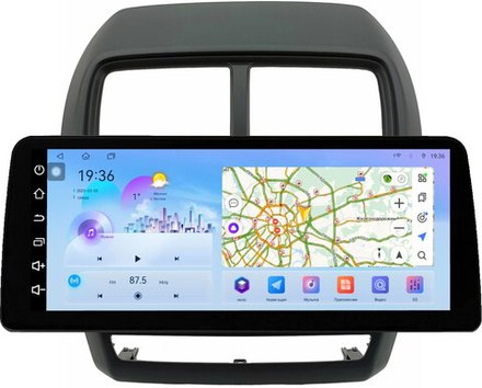 Магнитола для Mitsubishi ASX 2017+ (рамка 9) - FarCar монитор 12.3" 2K QLED на Android 14, TS10, CarPlay, 4G SIM-слот